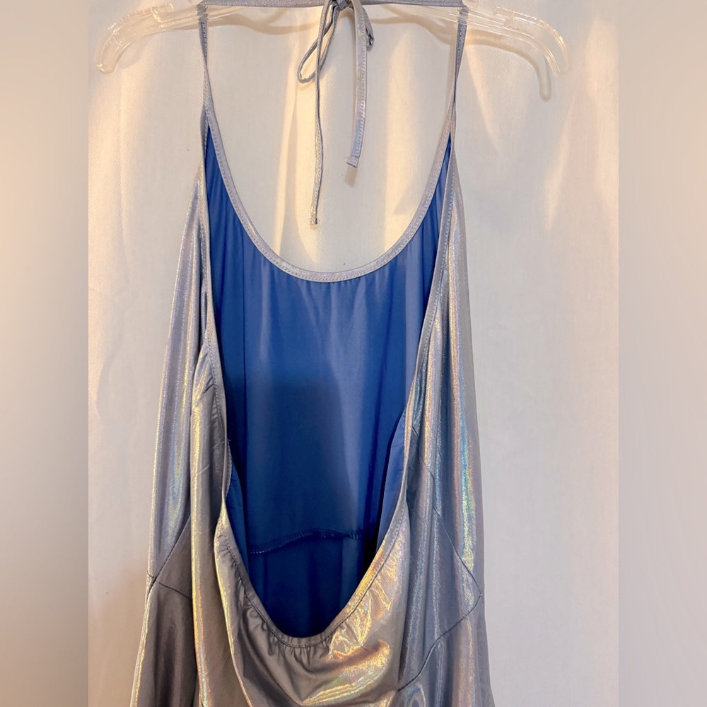 SHEIN Iridescent Metallic Halter Dress - NWOT - Picture 4 of 5
